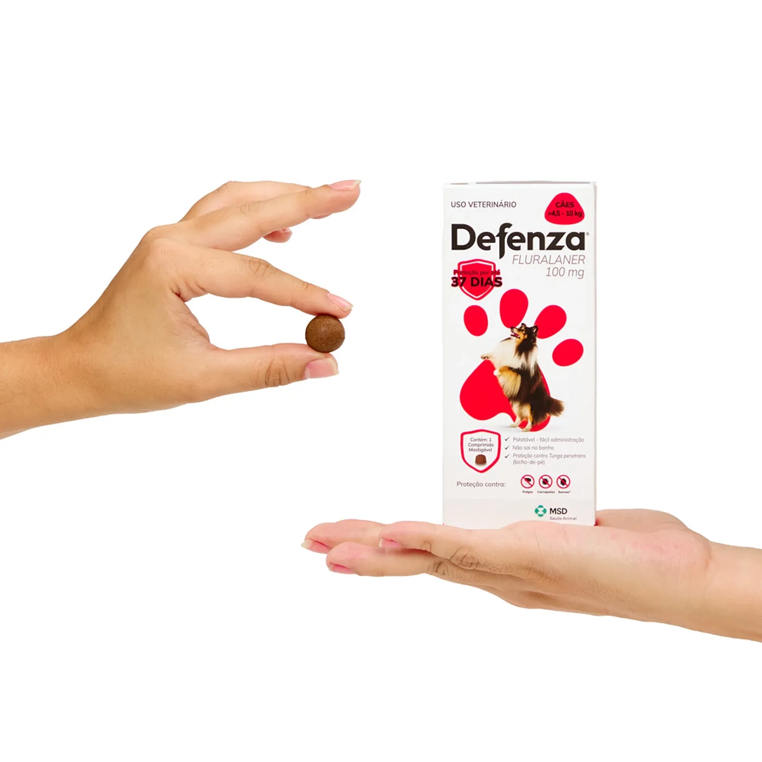 Defenza Antipulgas e Carrapatos para Cães > 4,5 a 10kg